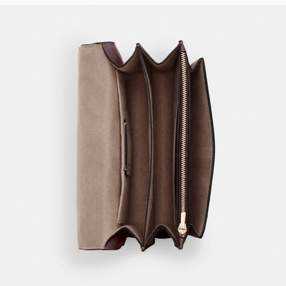 New! Coach Klare Crossbody Bag in Gold/Merlot Style No. CC840 - Picture 3 of 6